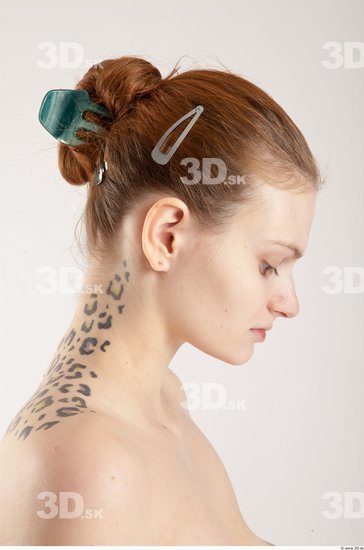 Head Woman White Tattoo Slim