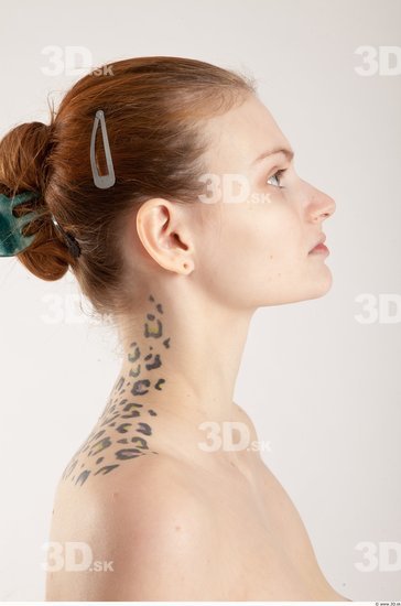 Head Woman White Tattoo Slim