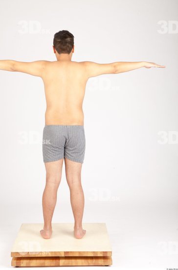 Whole Body Man T poses Asian Underwear Shorts Average Studio photo references