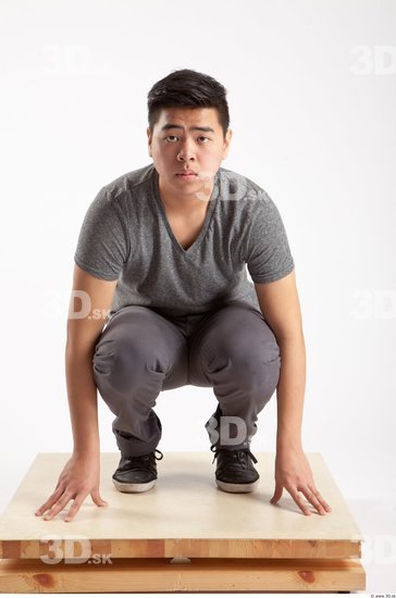 Whole Body Man Animation references Asian Casual Average Studio photo references