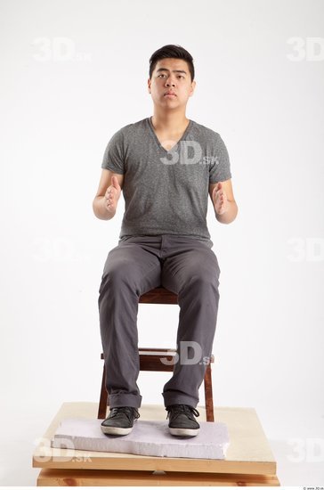 Whole Body Man Artistic poses Animation references Asian Casual Average Studio photo references