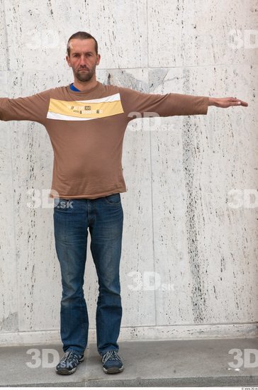 Whole Body Man T poses Casual Average Street photo references