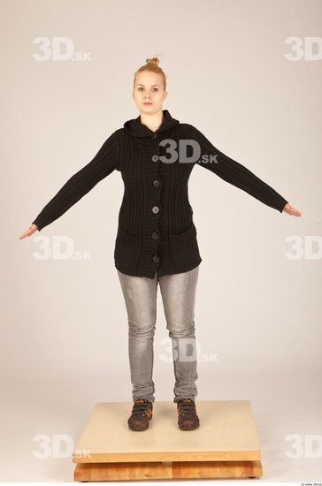 Whole Body Woman Animation references Casual Slim Studio photo references