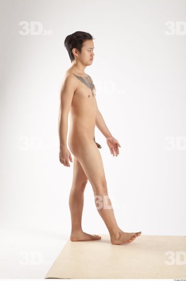 Whole Body Man Animation references Asian Nude Casual Slim Studio photo references