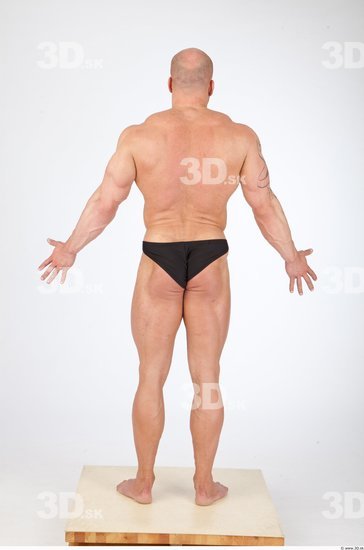 Man White Muscular Studio photo references