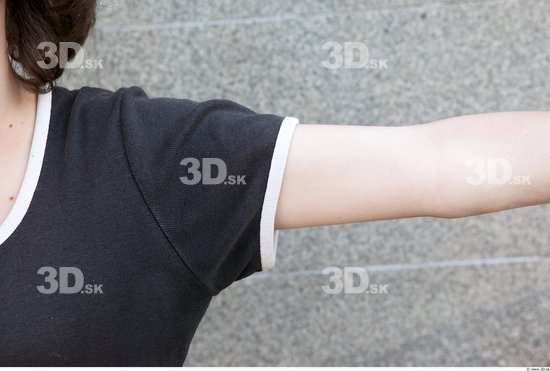 Arm Woman Casual Shirt T shirt Average Street photo references
