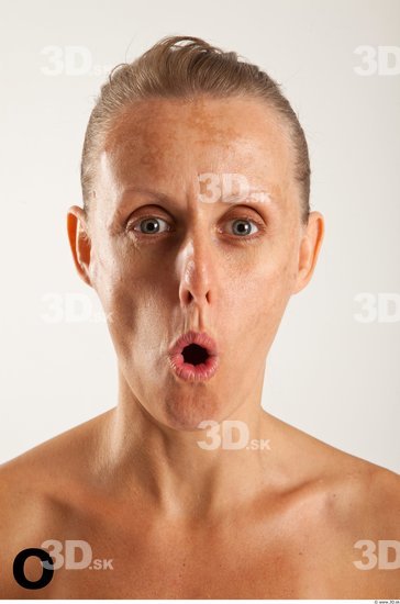 Head Phonemes Woman White Slim Wrinkles