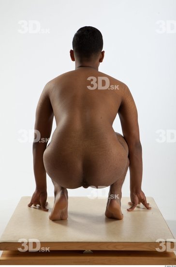 Whole Body Man Animation references Black Nude Formal Slim Studio photo references