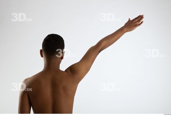 Arm Whole Body Man Animation references Black Nude Formal Slim Studio photo references