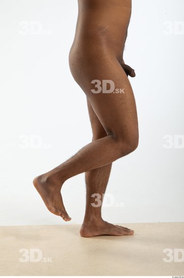 Leg Whole Body Man Animation references Black Nude Formal Slim Studio photo references