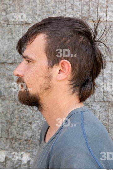 Head Casual Average Bearded Street photo references