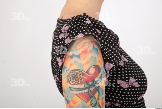 Arm Woman Tattoo Casual Dress Slim Studio photo references