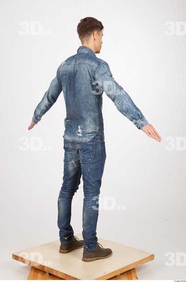 Whole Body Man Animation references Casual Jeans Slim Studio photo references