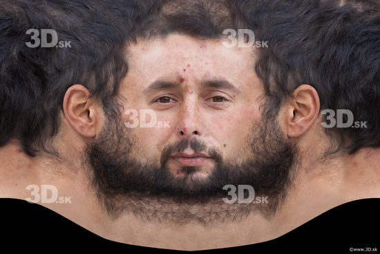 Head Man White Average Head textures Bearded