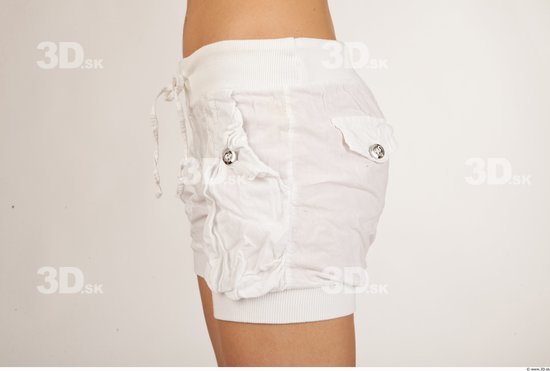 Thigh Whole Body Woman Casual Shorts Slim Studio photo references