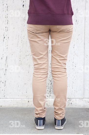Leg Woman White Casual Trousers Average