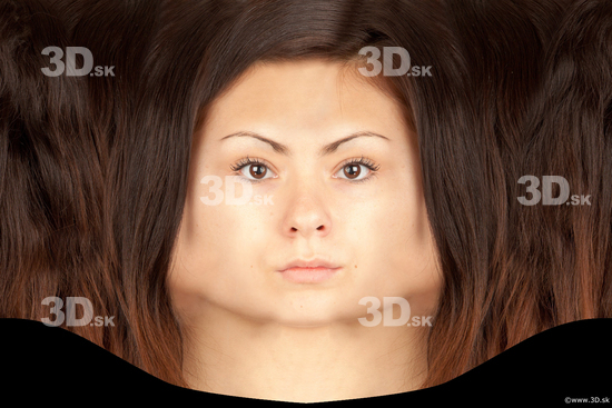 Head Woman White Slim Head textures