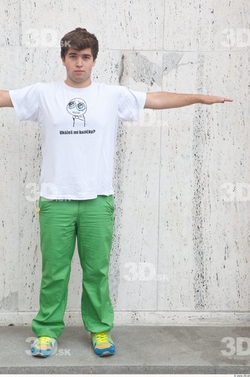 Whole Body Man T poses Casual Average Street photo references