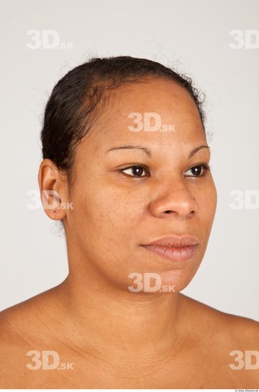 Head Woman Black Overweight Female Studio Poses