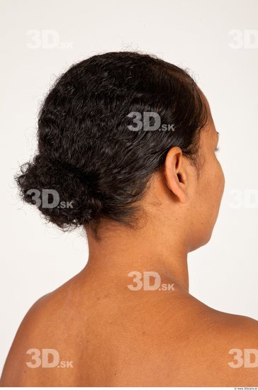 Head Woman Black Overweight Female Studio Poses