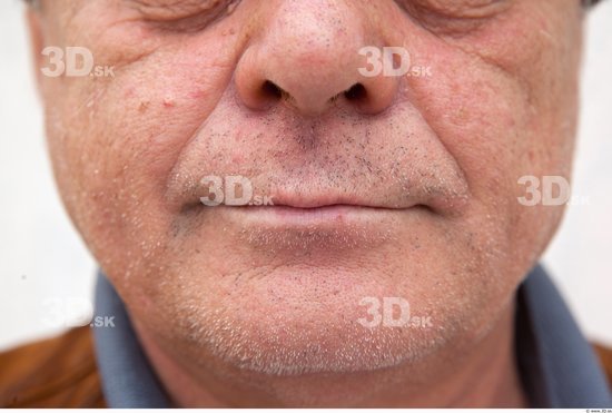 Mouth Man White Average Wrinkles