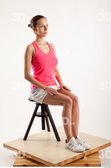 Whole Body Woman Artistic poses White Casual Slim