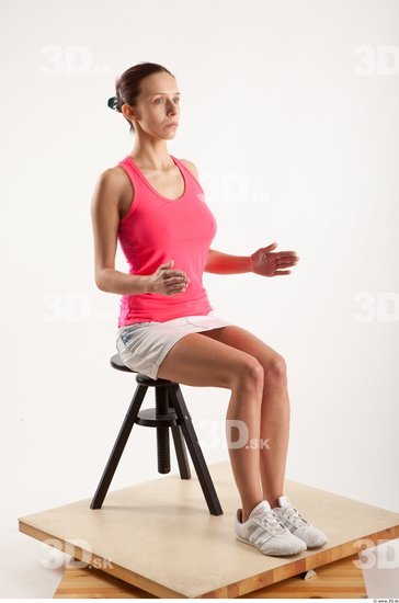 Whole Body Woman Artistic poses White Casual Slim