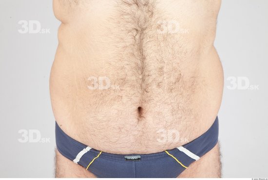 Whole Body Man White Underwear Overweight Studio photo references