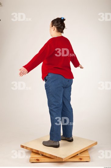 Whole Body Woman Animation references Casual Overweight Studio photo references