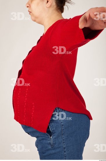 Upper Body Woman Casual Sweater Overweight Studio photo references