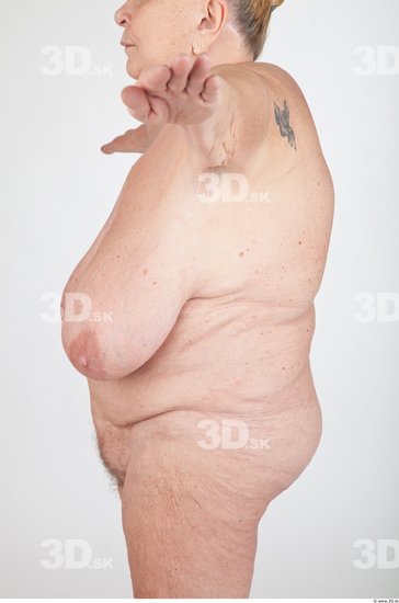 Upper Body Nude Overweight Studio photo references