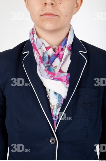 Woman Formal Slim Scarf Studio photo references