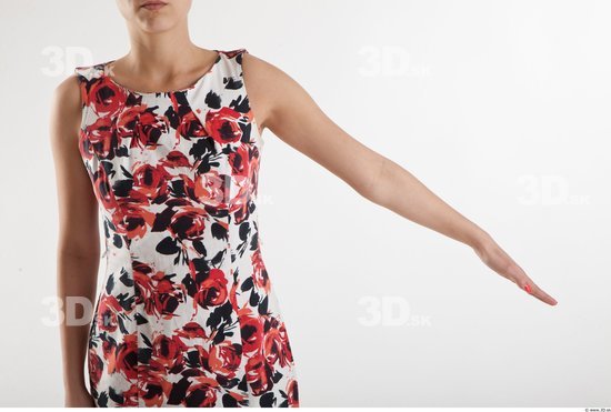 Arm Woman Animation references White Formal Dress Slim
