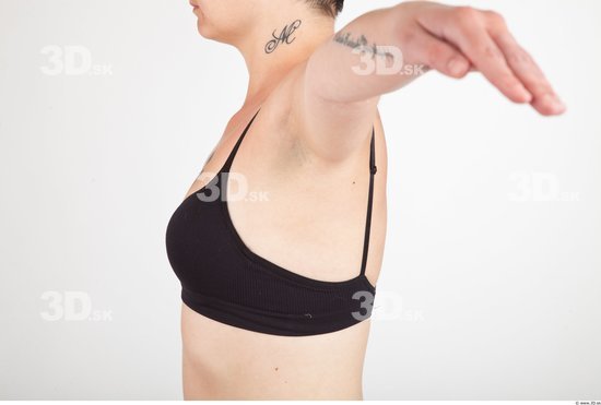 Woman Tattoo Underwear Bra Slim Studio photo references