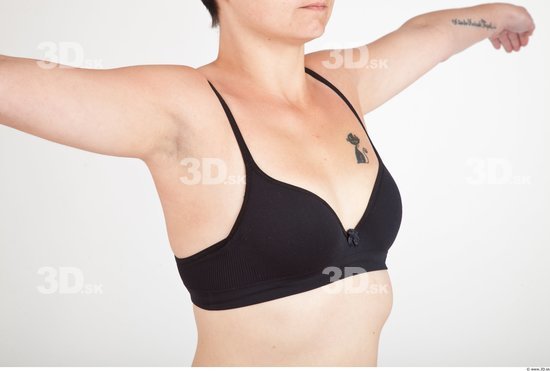 Woman Tattoo Underwear Bra Slim Studio photo references