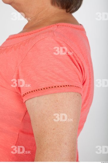 Arm Woman Casual Shirt T shirt Average Wrinkles Studio photo references