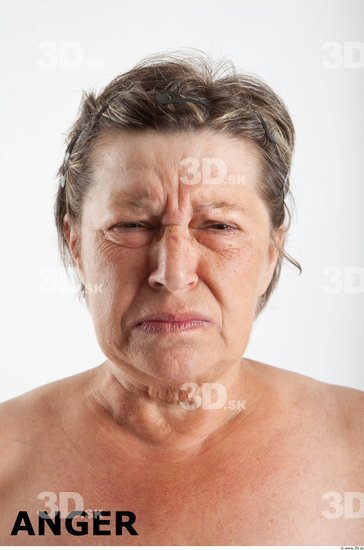 Head Emotions Woman White Average Wrinkles
