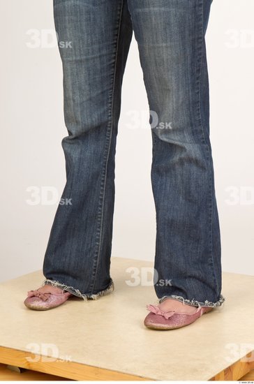 Calf Woman Casual Jeans Average Studio photo references