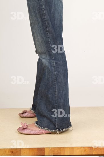 Calf Woman Casual Jeans Average Studio photo references