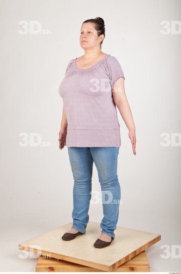 Whole Body Woman Animation references Casual Chubby Studio photo references