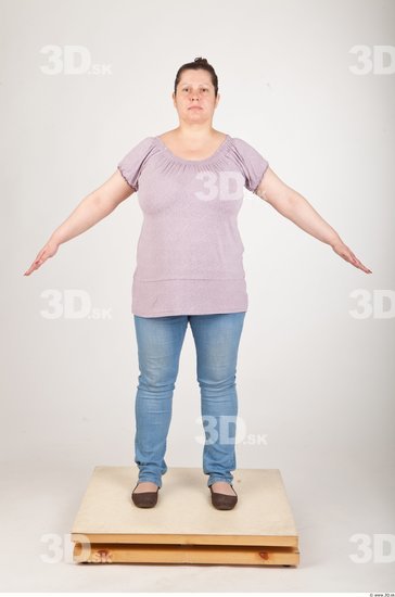 Whole Body Woman Animation references Casual Chubby Studio photo references