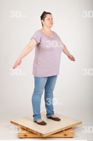 Whole Body Woman Animation references Casual Chubby Studio photo references