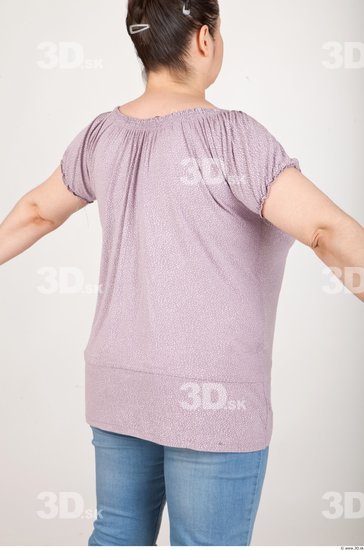 Upper Body Woman Casual Shirt T shirt Chubby Studio photo references