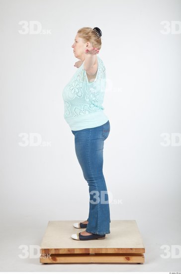 Whole Body Woman T poses Casual Average Studio photo references