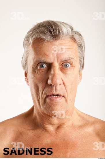Head Emotions Man White Average Wrinkles