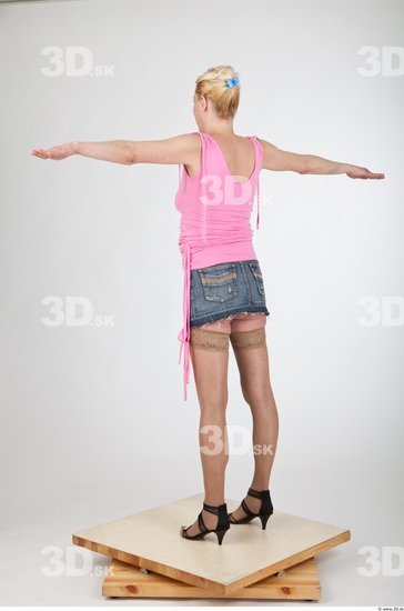 Whole Body Woman T poses Casual Slim Studio photo references