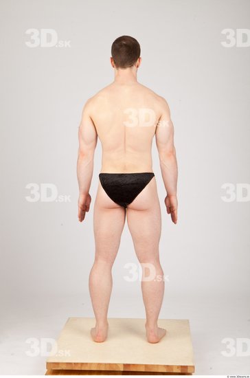 Whole Body Man White Underwear Athletic Studio photo references