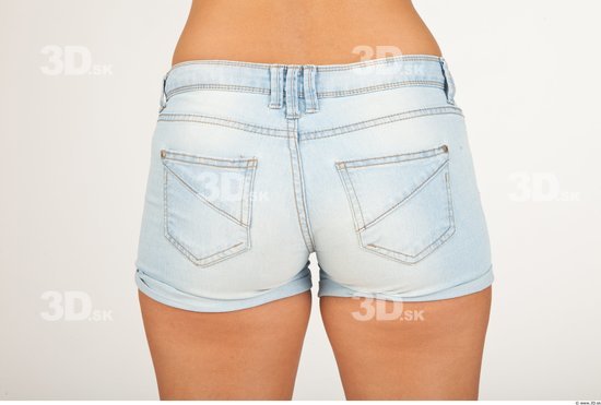 Bottom Hair Woman Casual Shorts Slim Studio photo references