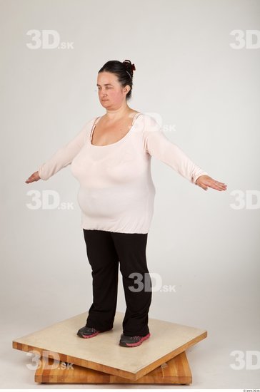 Whole Body Back Woman Animation references Casual Overweight Studio photo references