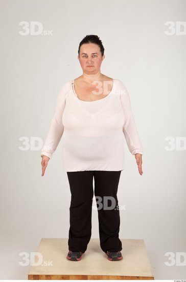 Whole Body Back Woman Animation references Casual Overweight Studio photo references